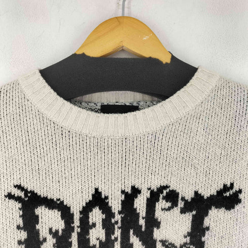 アジョバイアジョ AJOBYAJO Oversized Slogan Wool Knit Sweater メンズ