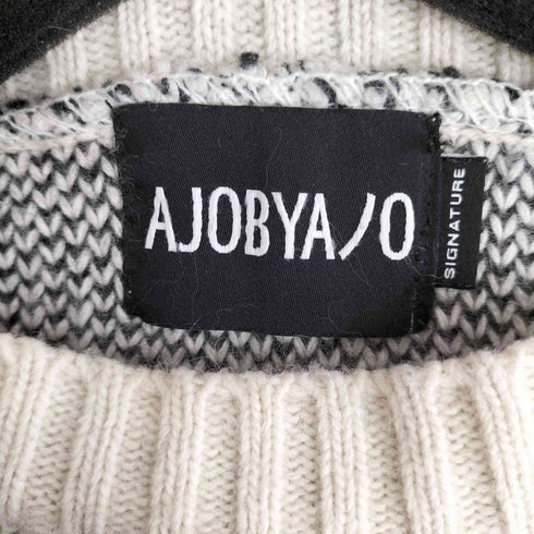 アジョバイアジョ AJOBYAJO Oversized Slogan Wool Knit Sweater メンズ