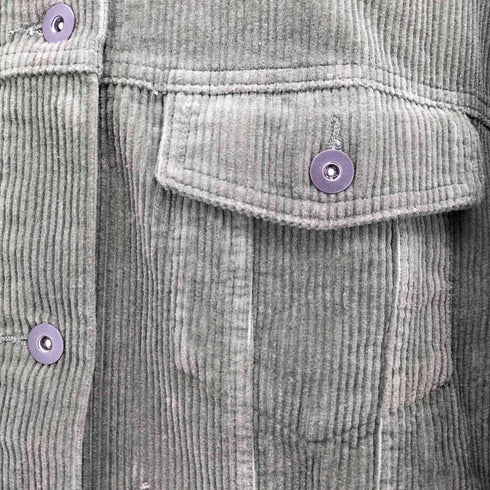 ザラ ZARA カットオフ コーデュロイ シャツ ジャケット レディース import:L