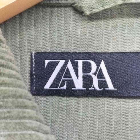 ザラ ZARA カットオフ コーデュロイ シャツ ジャケット レディース import:L