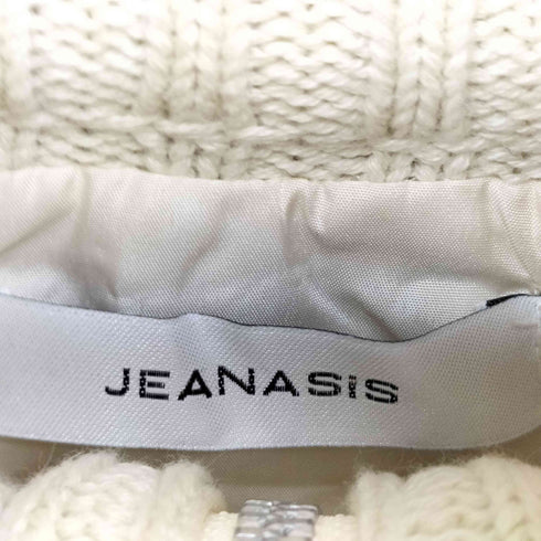 ジーナシス JEANASIS カットオフ ジップアップ ニット ジャケット レディース FREE