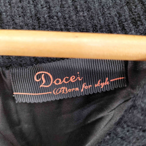 DOCEI イタリア製 ウール混 ジップアップブルゾン レディース