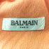 バルマンパリ BALMAIN PARIS ロゴ刺繍 フリンジ 大判マフラー レディース
