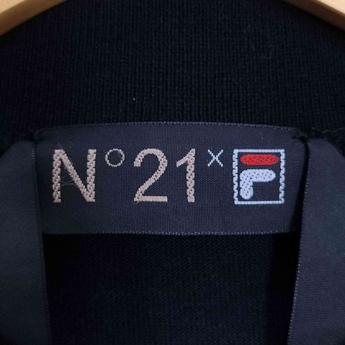 ヌメロヴェントゥーノ N°21 ロゴ刺繍 バイカラー ポロシャツ メンズ import:M