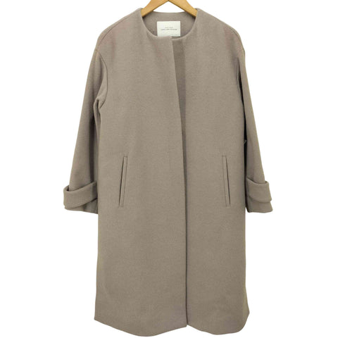 ユナイテッドアローズグリーンレーベルリラクシング UNITED ARROWS green label relaxing FFC アンゴラビーバー スリット ノーカラー コート レディース JPN:34
