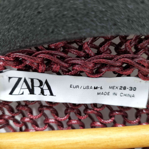 ザラ ZARA クルーネッククロシェメッシュベスト レディース M-L