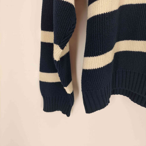 エディーバウアー Eddie Bauer 80S 黒タグ コットンボーダーニット メンズ JPN:L