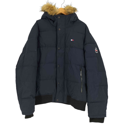 トミーヒルフィガー TOMMY HILFIGER ESSENTIALS HOODED BOMBER JACKET スノーケル フーディー パファー 中綿ジャケット メンズ import:XL