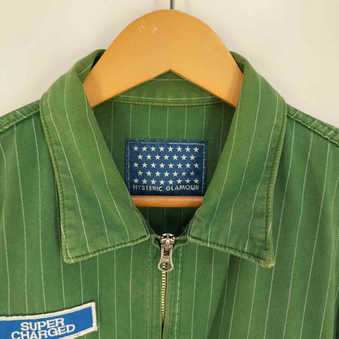 ヒステリックグラマー HYSTERIC GLAMOUR ストライプ ワッペン ワークジャケット メンズ FREE