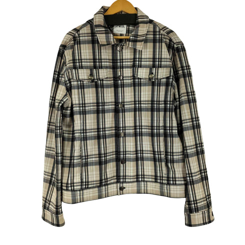 ザラ ZARA チェックビックシルエットジャケット メンズ JPN:XL
