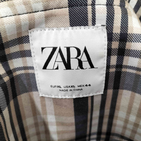 ザラ ZARA チェックビックシルエットジャケット メンズ JPN:XL
