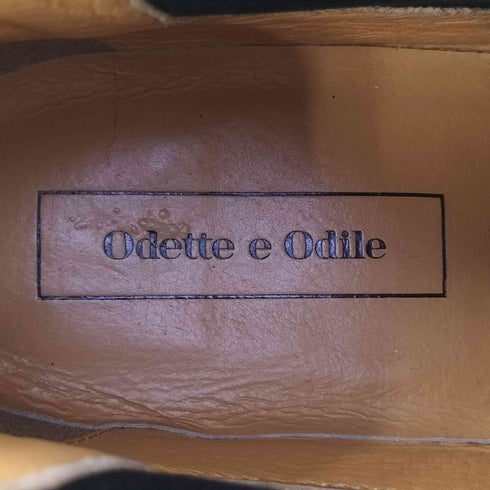 オデットエオディール Odette e Odile サイドゴア ヒール レザー ショートブーツ レディース JPN:23