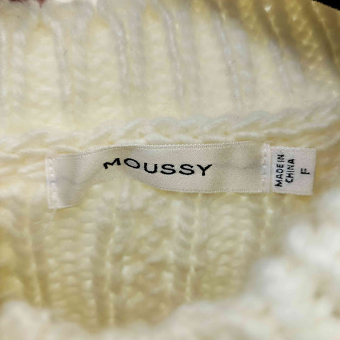 マウジー moussy FOIL PRINT CABLE カーディガン レディース FREE