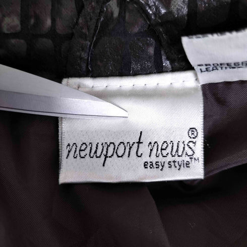 newport news パッチワーク切替 レザーコート メンズ JPN:L