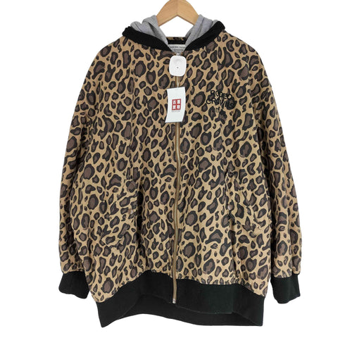 ロデオクラウンズワイドボウル RCWB/RODEO CROWNS WIDE BOWL 21AW HOODED BIG ブルゾン レオパード柄 レディース FREE