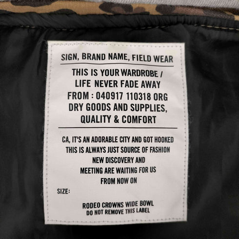 ロデオクラウンズワイドボウル RCWB/RODEO CROWNS WIDE BOWL 21AW HOODED BIG ブルゾン レオパード柄 レディース FREE