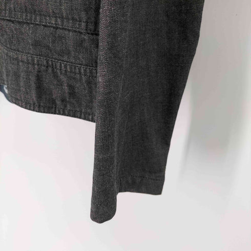 ドゥアラット DOARAT ロゴ刺繍ダブルライダースブラックデニムジャケット メンズ