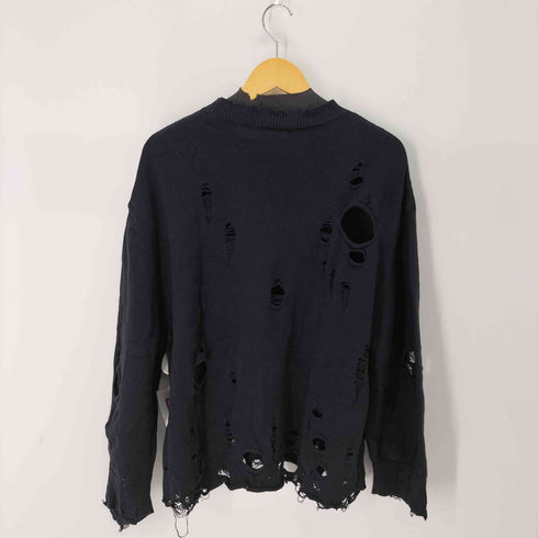 ザラ ZARA ダメージ加工クルーネックニット メンズ JPN:M