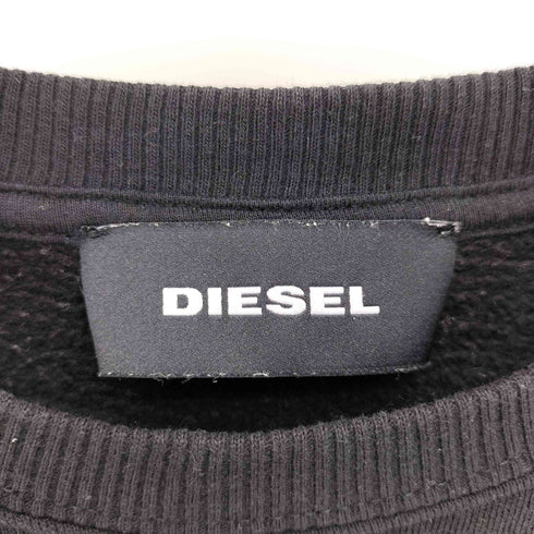 ディーゼル DIESEL スターパッチ スウェットシャツ デニム切替 裏起毛 ビッグスター スウェット メンズ import:M