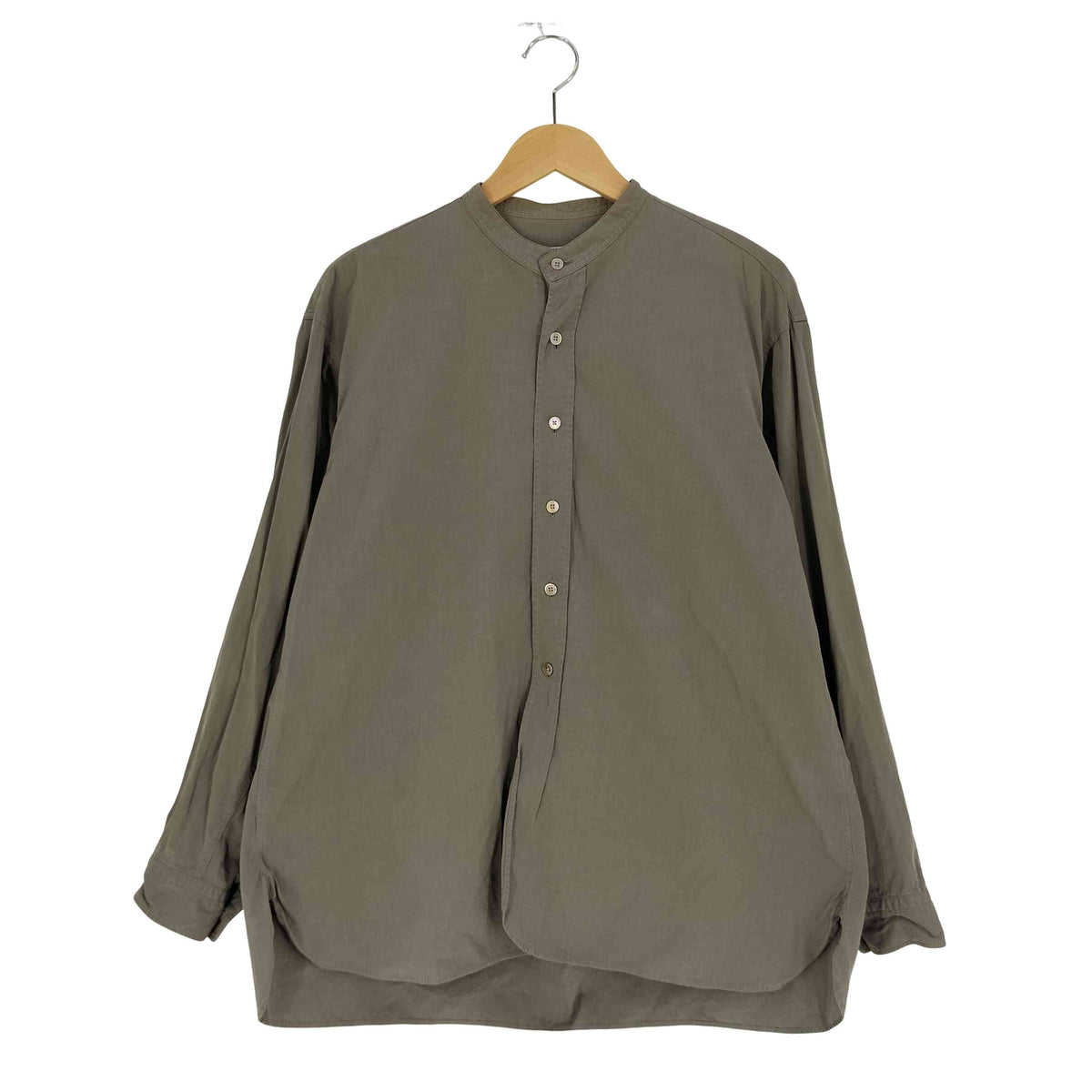 ラキネス RAKINES TRINITY CHAMBRAY CLOTH バンドカラーシャツ
