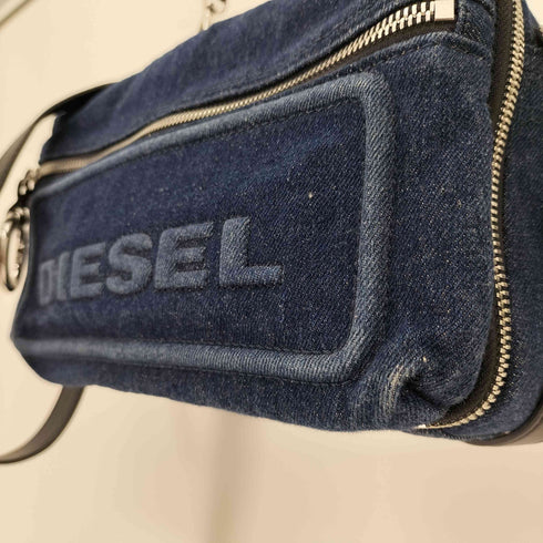 ディーゼル DIESEL DENIM DIVISION 3Dロゴ 3ポケット 2WAY カラビナストラップ デニム ショルダーバッグ レディース