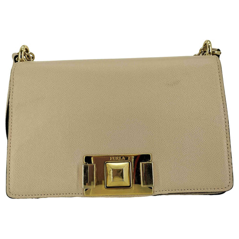 フルラ FURLA MINI CROSSBODY ロゴプレート バックル 2WAY ゴールドチェーン ミニ ショルダーバッグ レディース