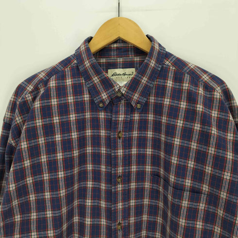 エディーバウアー Eddie Bauer ボタンダウンチェックシャツ メンズ import:XL
