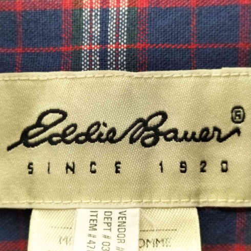エディーバウアー Eddie Bauer ボタンダウンチェックシャツ メンズ import:XL