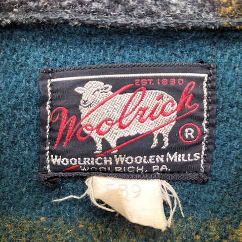ウールリッチ WOOLRICH 50S 42RALON チェック ウール CPOジャケット メンズ 38