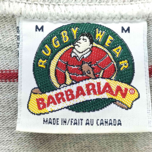 バーバリアン BARBARIAN カナダ製 ボーダークルーネック長袖カットソー メンズ JPN:M