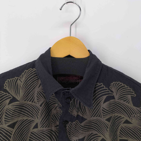 ネメス NEMETH 縄総柄 L/S リネンシャツ メンズ import:S