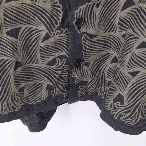 ネメス NEMETH 縄総柄 L/S リネンシャツ メンズ import:S