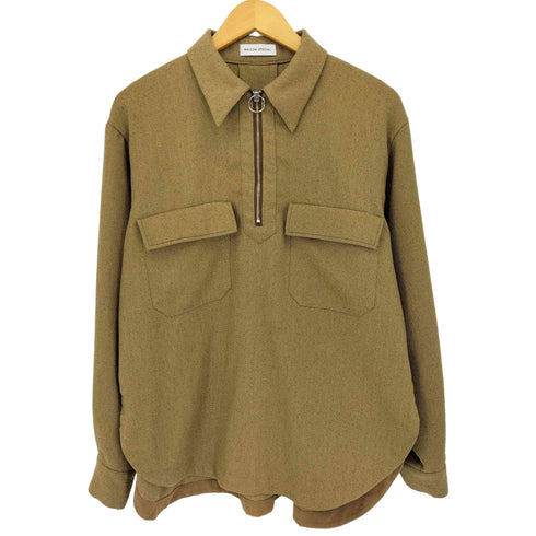 メゾンスペシャル MAISON SPECIAL 20SS リングツイードハーフジッププルオーバー レディース FREE