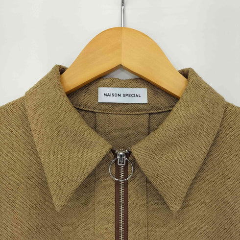 メゾンスペシャル MAISON SPECIAL 20SS リングツイードハーフジッププルオーバー レディース FREE