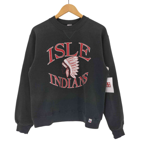 ラッセルアスレチック RUSSELL ATHLETIC USA製 前V ISLE INDIANS クルーネックスウェット インディアンヘッド メンズ JPN:M