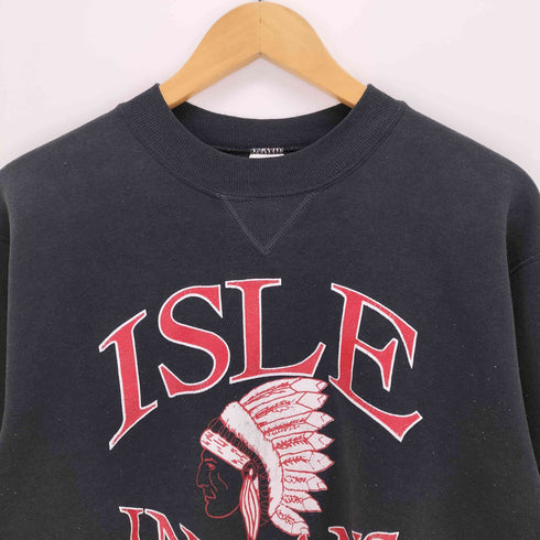 ラッセルアスレチック RUSSELL ATHLETIC USA製 前V ISLE INDIANS クルーネックスウェット インディアンヘッド メンズ JPN:M