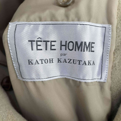 テットオム TETE HOMME par KATOH KAZUTAKA 胡桃ボタン ウールノーフォークジャケット DCブランド メンズ JPN:M