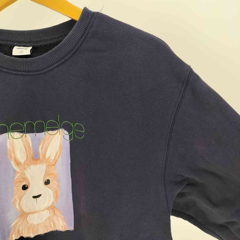 エムエムエルジー Mmlg ウサギ プリント ロゴ 刺繍 クルーネック スウェット レディース import:S