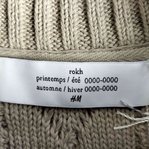 エイチアンドエム H&M オーバサイズ ケーブルニットセーター メンズ XL/XXL