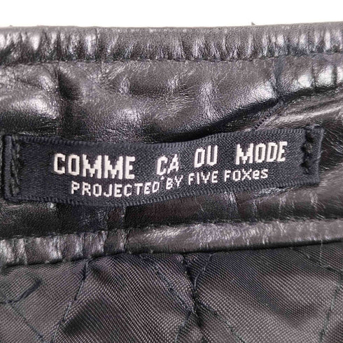 コムサデモード COMME CA DU MODE 80~90S スタンドカラーレザージャケット レディース