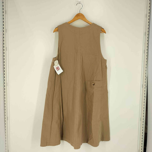 コットンハウスアヤ Cotton House Aya Vネック ノースリーブ シャツワンピース レディース JPN:M