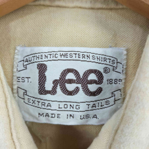 リー Lee 70-80s MADE IN USA シャモアクロス ウェスタンシャツ EXTRA LONG TAILS メンズ