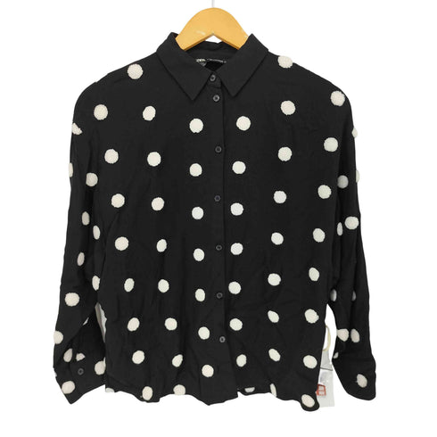 ザラ ZARA 立体ドット柄 L/S シャツ レディース import:XS