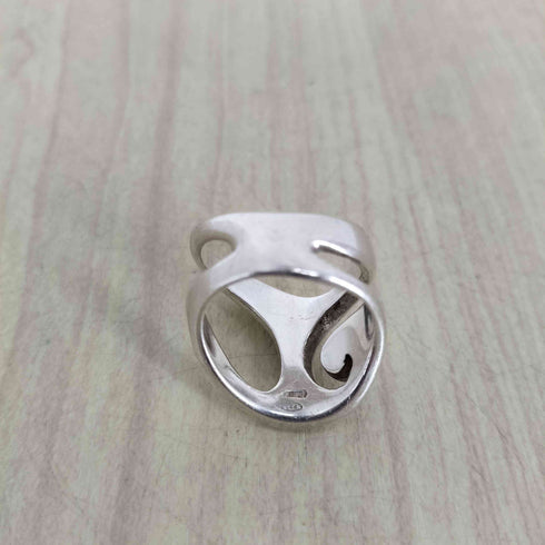 ITALIAN JEWELRY 925刻印 トライバルデザインリング メンズ 17号