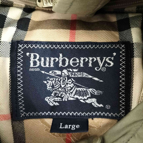 バーバリーズ BURBERRYS 00s ノバチェックダウンライナー付き 裏地ノバチェック フーデット 比翼ジップハーフコート スナップボタン メンズ Large