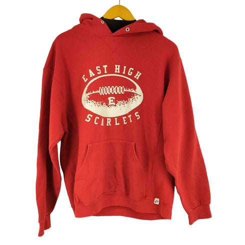 ラッセルアスレチック RUSSELL ATHLETIC 00S カレッジチームプリントプルオーバーパーカー メンズ import:L