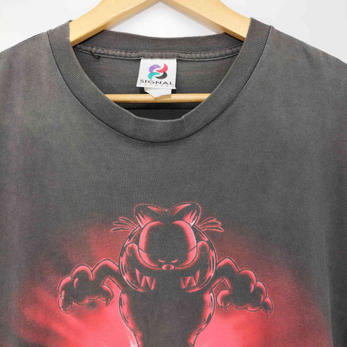 SIGNAL ART WEAR 90S シングルステッチ キャラクター 両面プリント クルーネックTシャツ メンズ