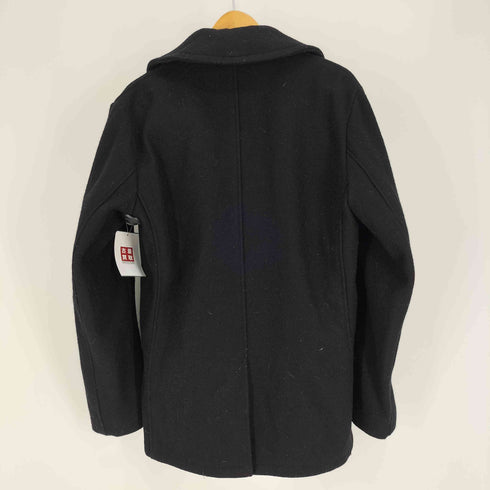 アベイシングエイプ A BATHING APE USA製 裏地 カモ柄 U.S.740N PEA JACKET ウール ナイロン Pコート メンズ JPN:L