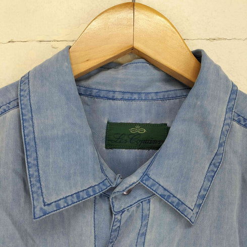 レコパン LES COPAINS MADE IN ITALY ウォッシュ加工 シルクL/S シャツ メンズ 17