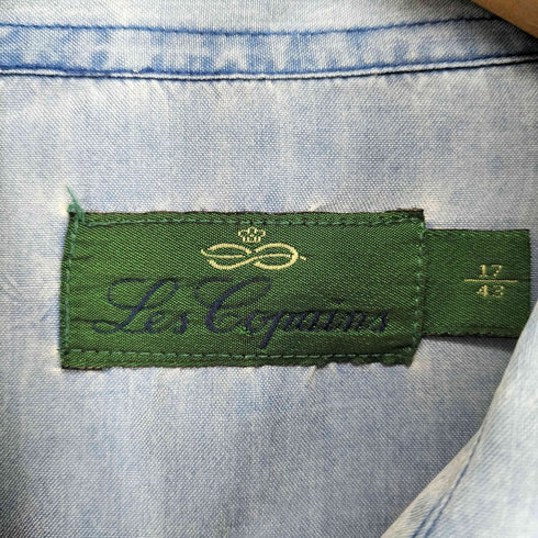 レコパン LES COPAINS MADE IN ITALY ウォッシュ加工 シルクL/S シャツ メンズ 17